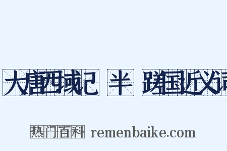 大唐西域记·半笯蹉国近义词是什么意思的图片